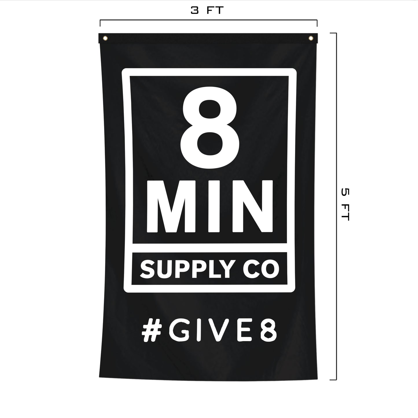 8Min Supply Logo Flag